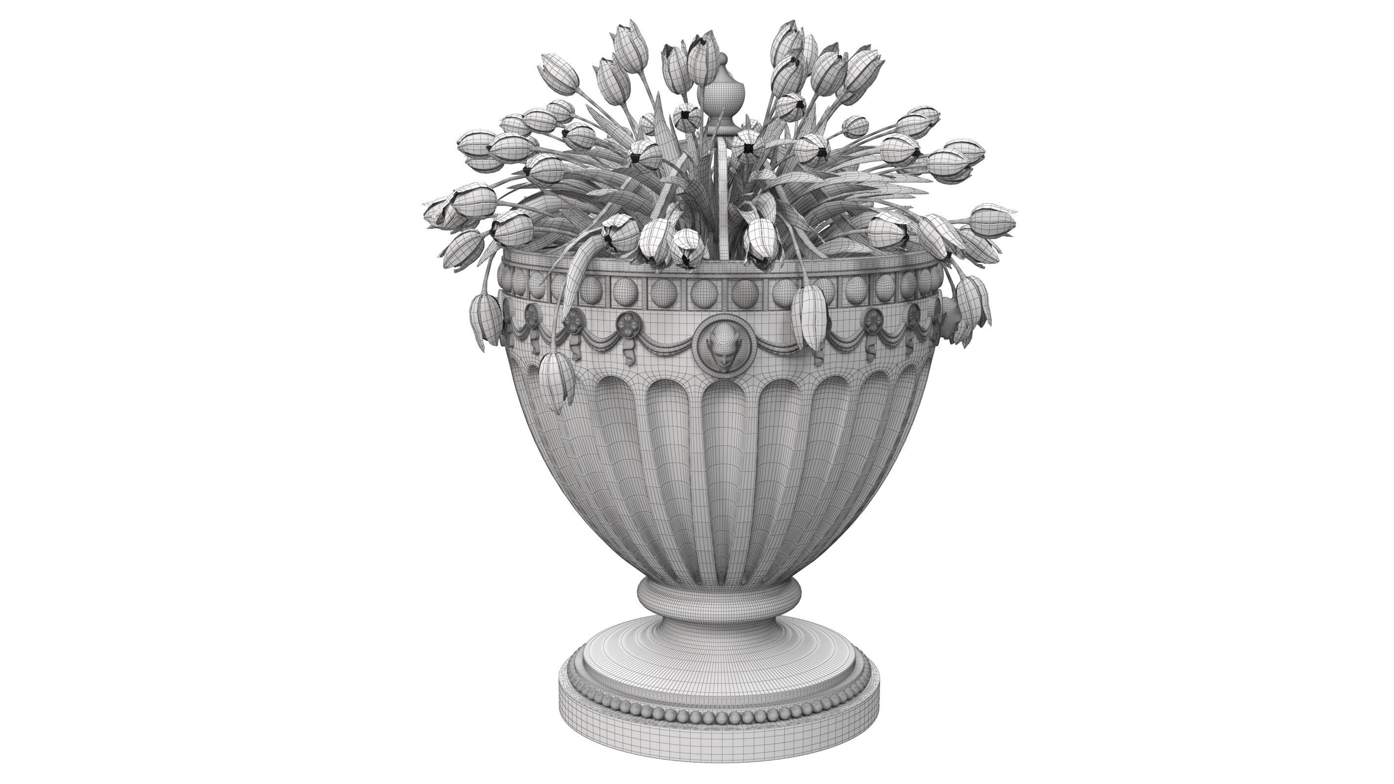 Classic vase 02 3D model_8