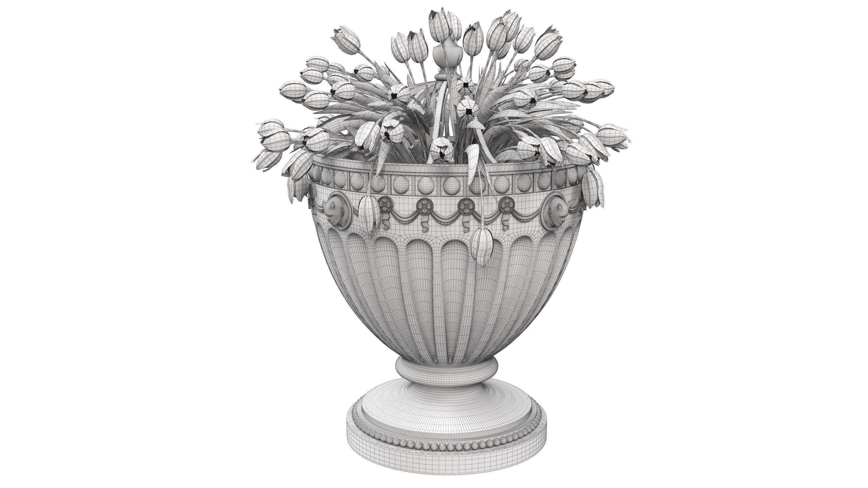 Classic vase 02 3D model_5
