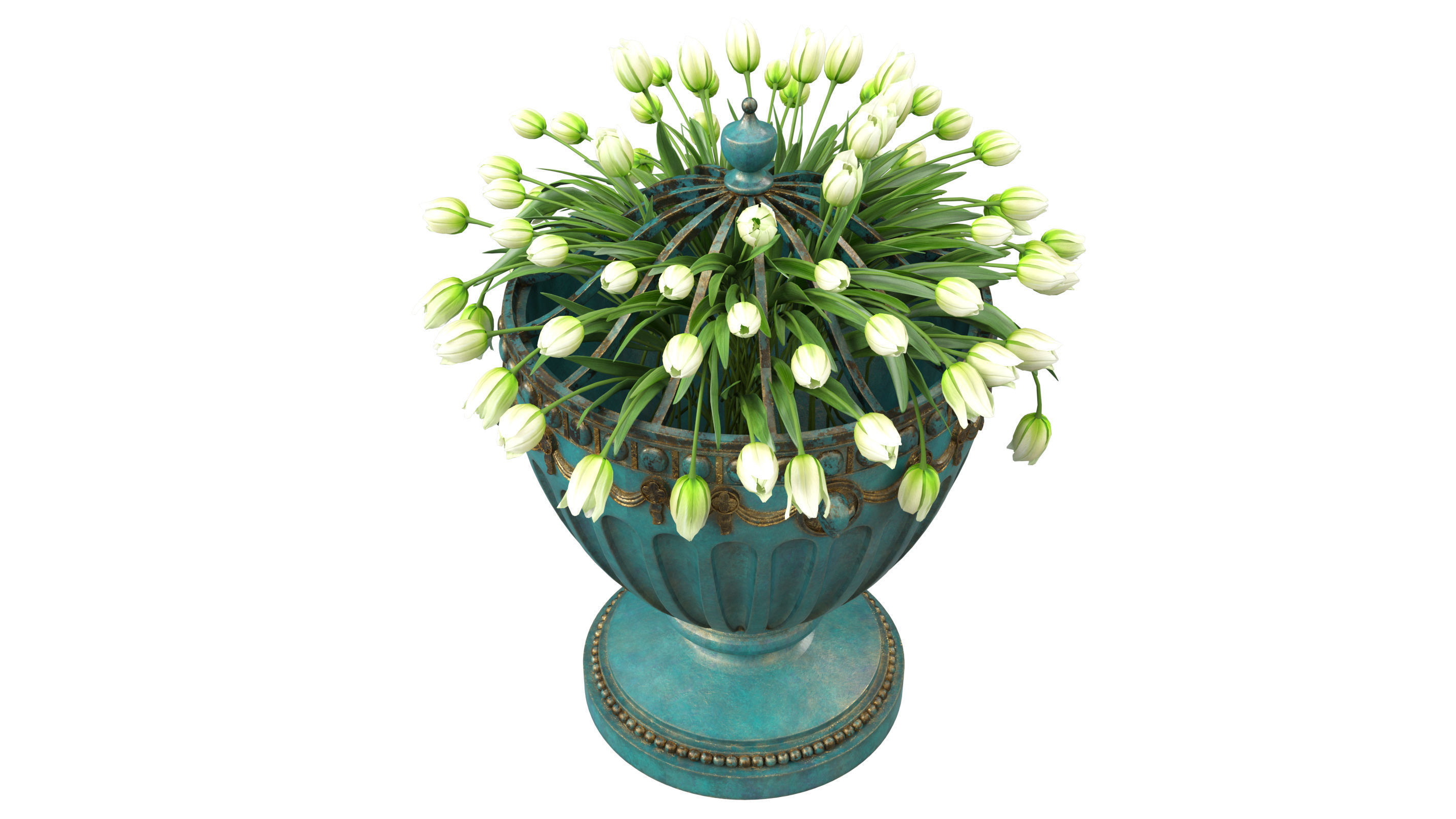 Classic vase 02 3D model_3