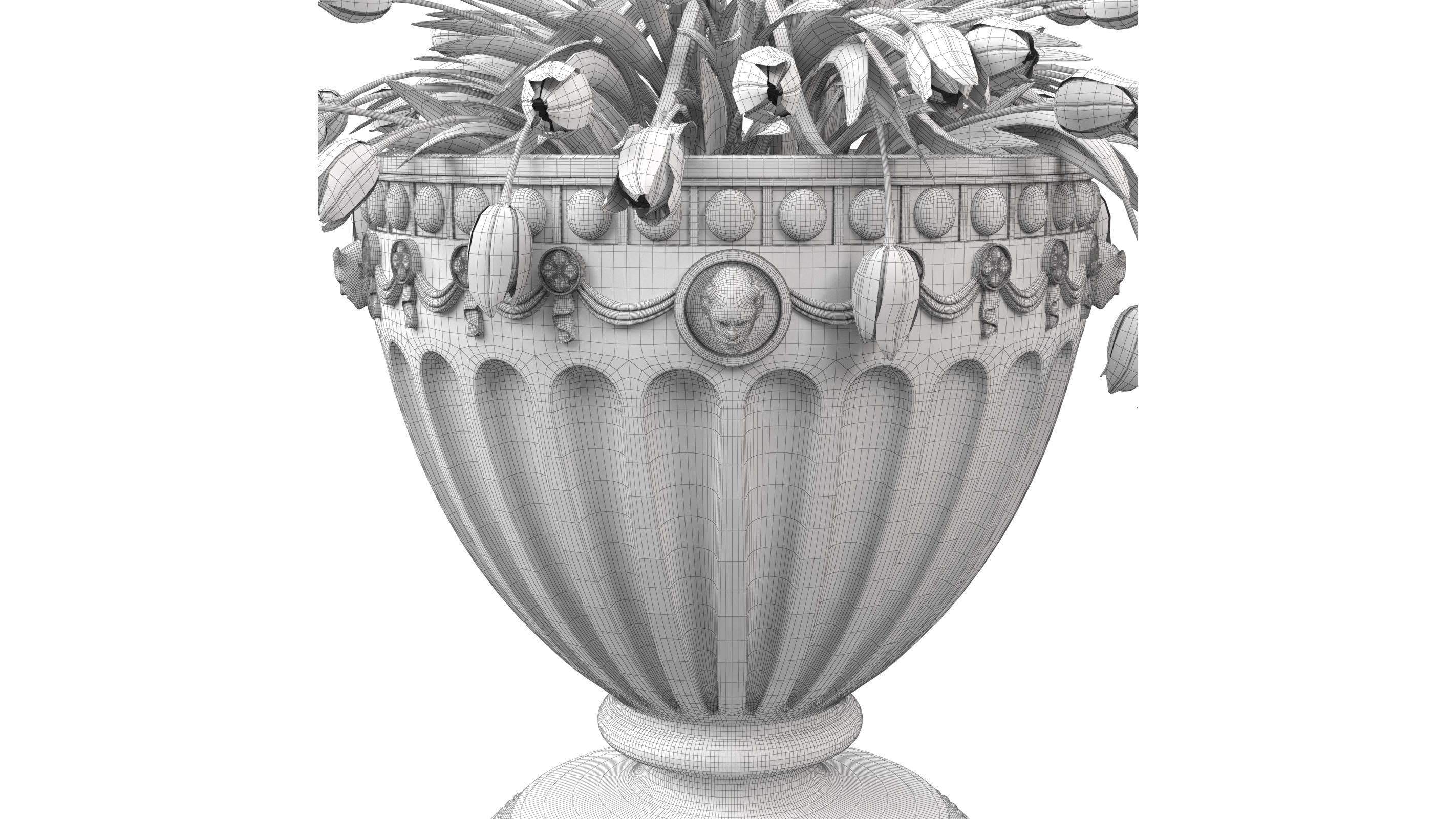 Classic vase 02 3D model_9