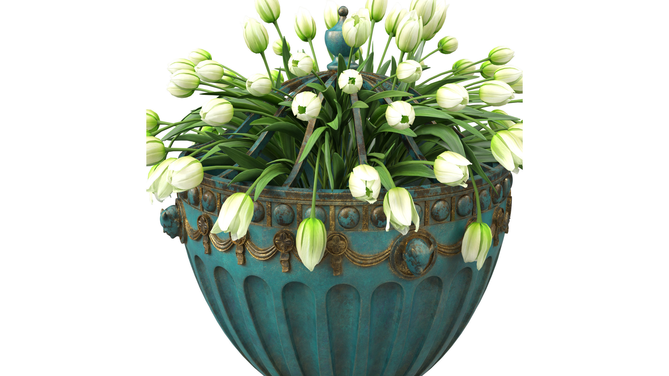 Classic vase 02 3D model_2