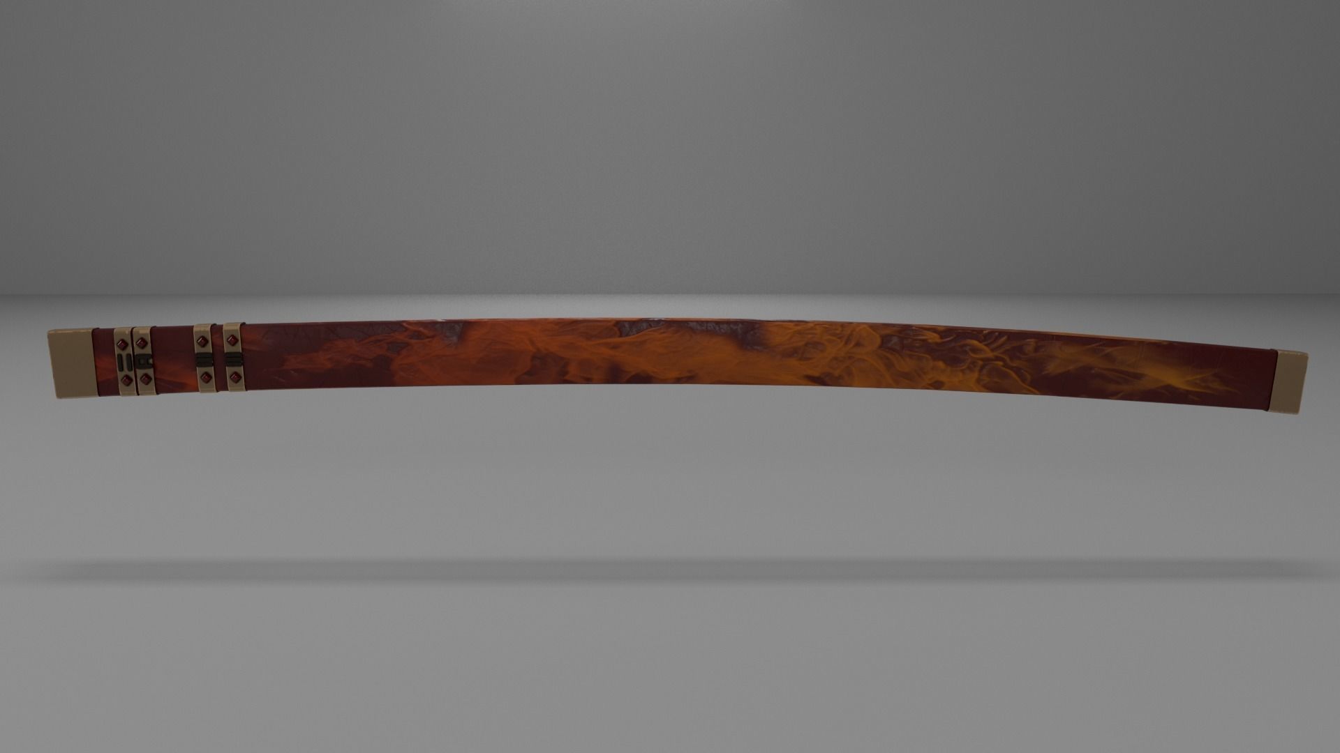 Katan Low-poly 3D model samurai sword Low-poly 3D model_7