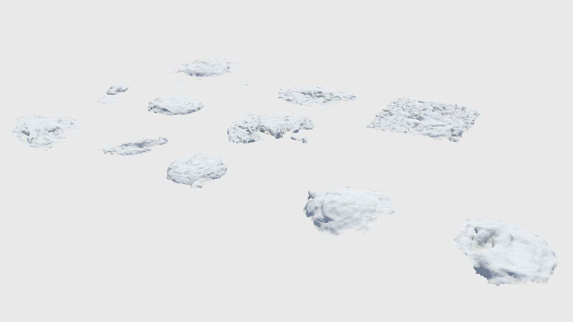 Cow manure set Low-poly 3D model_47