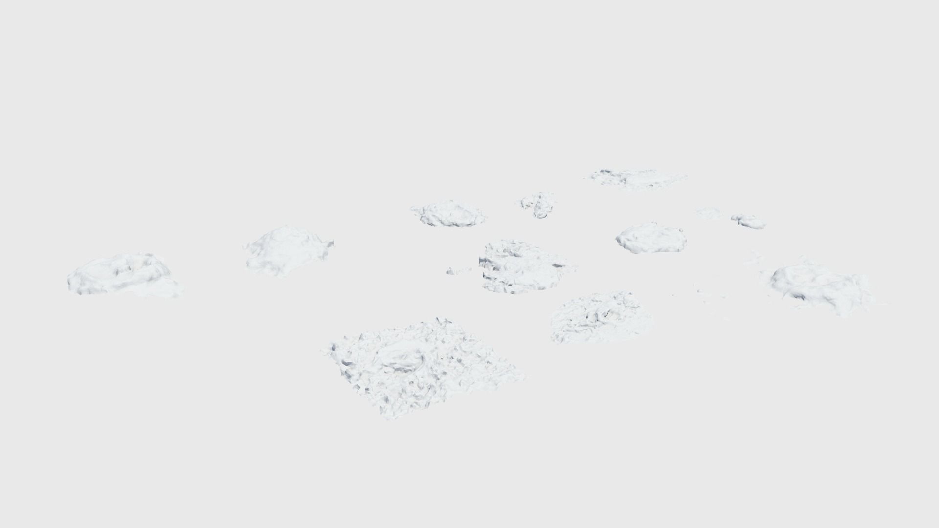 Cow manure set Low-poly 3D model_35