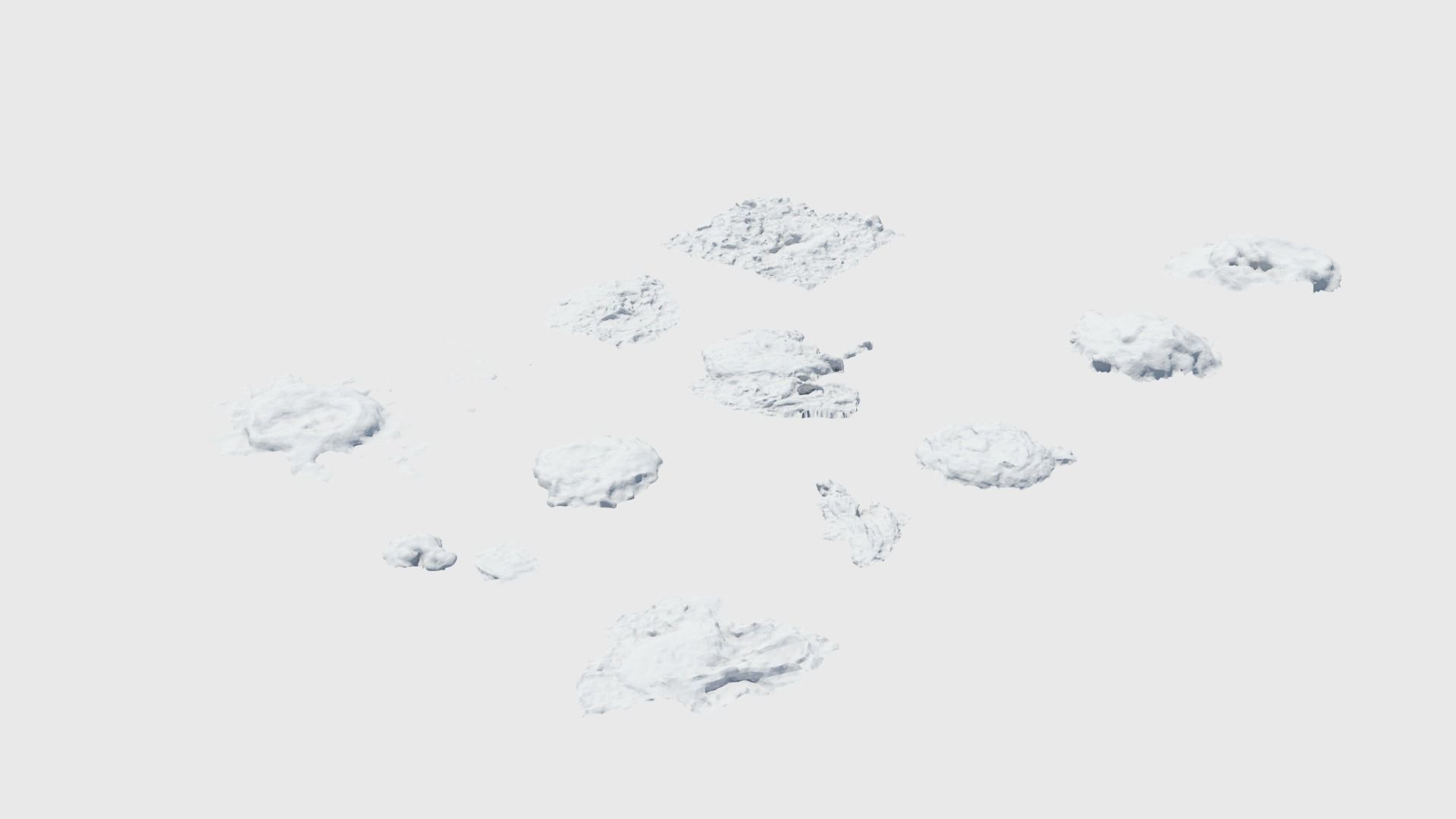 Cow manure set Low-poly 3D model_46