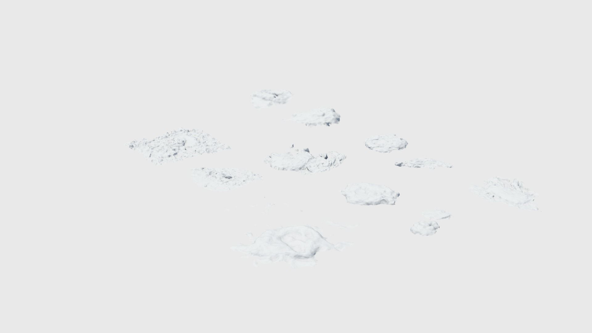 Cow manure set Low-poly 3D model_45