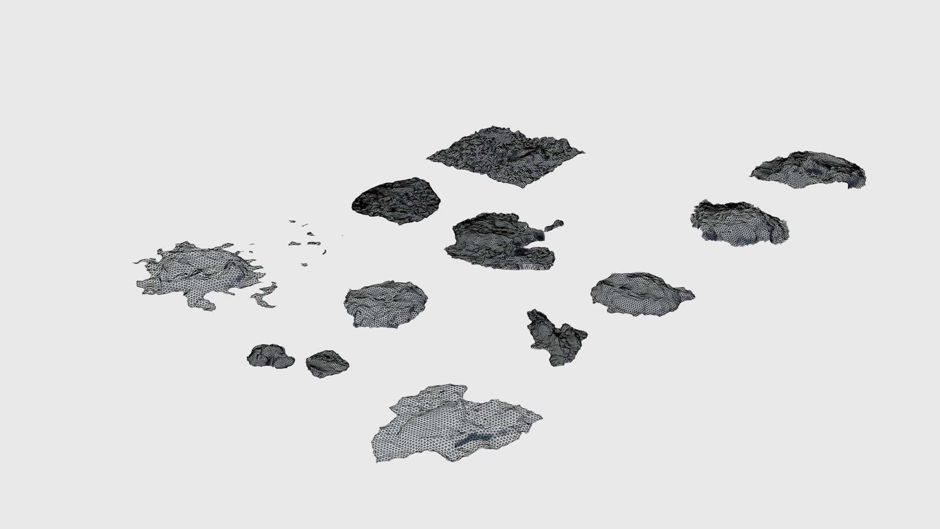 Cow manure set Low-poly 3D model_29