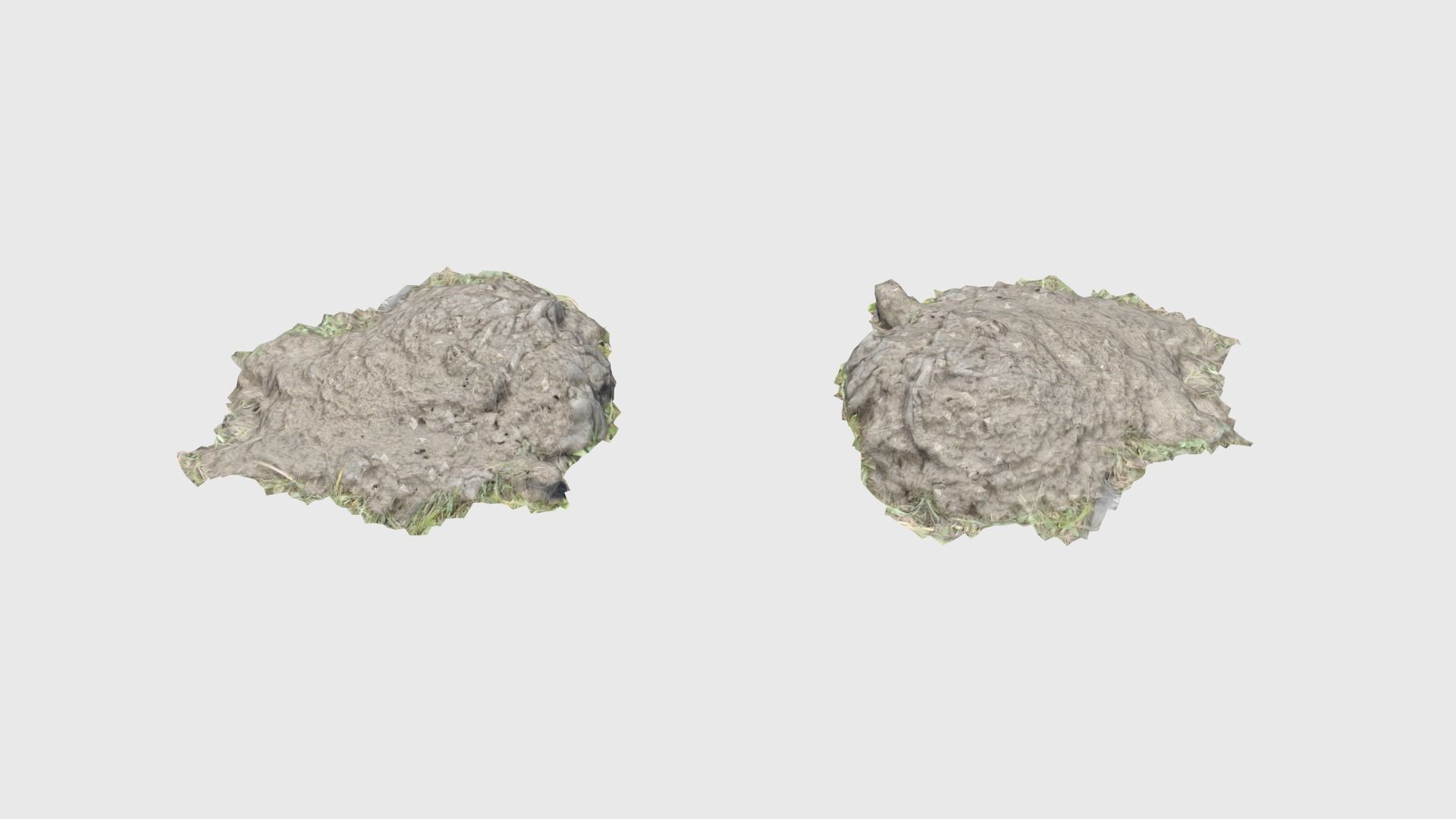 Cow manure set Low-poly 3D model_16