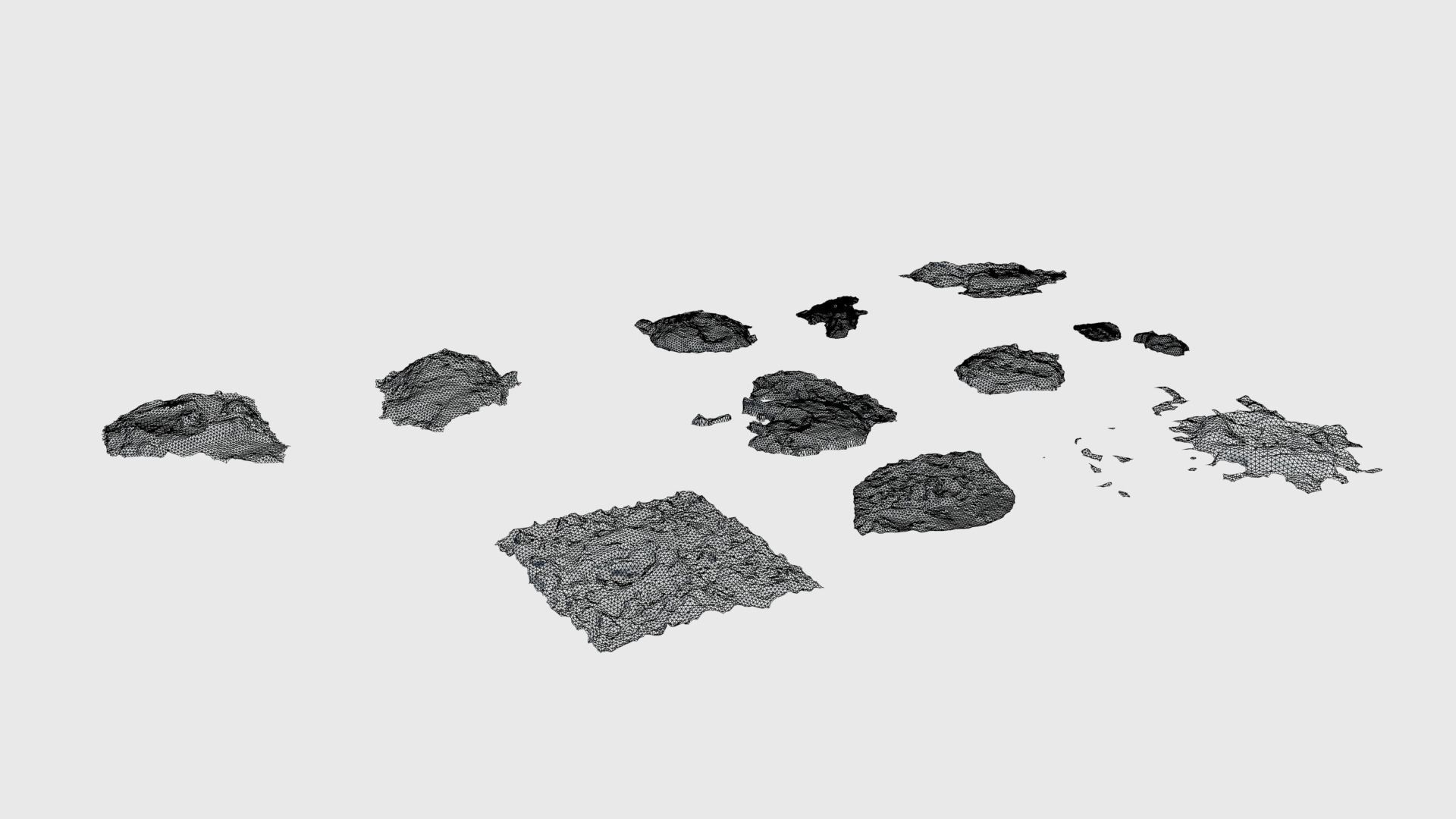 Cow manure set Low-poly 3D model_19