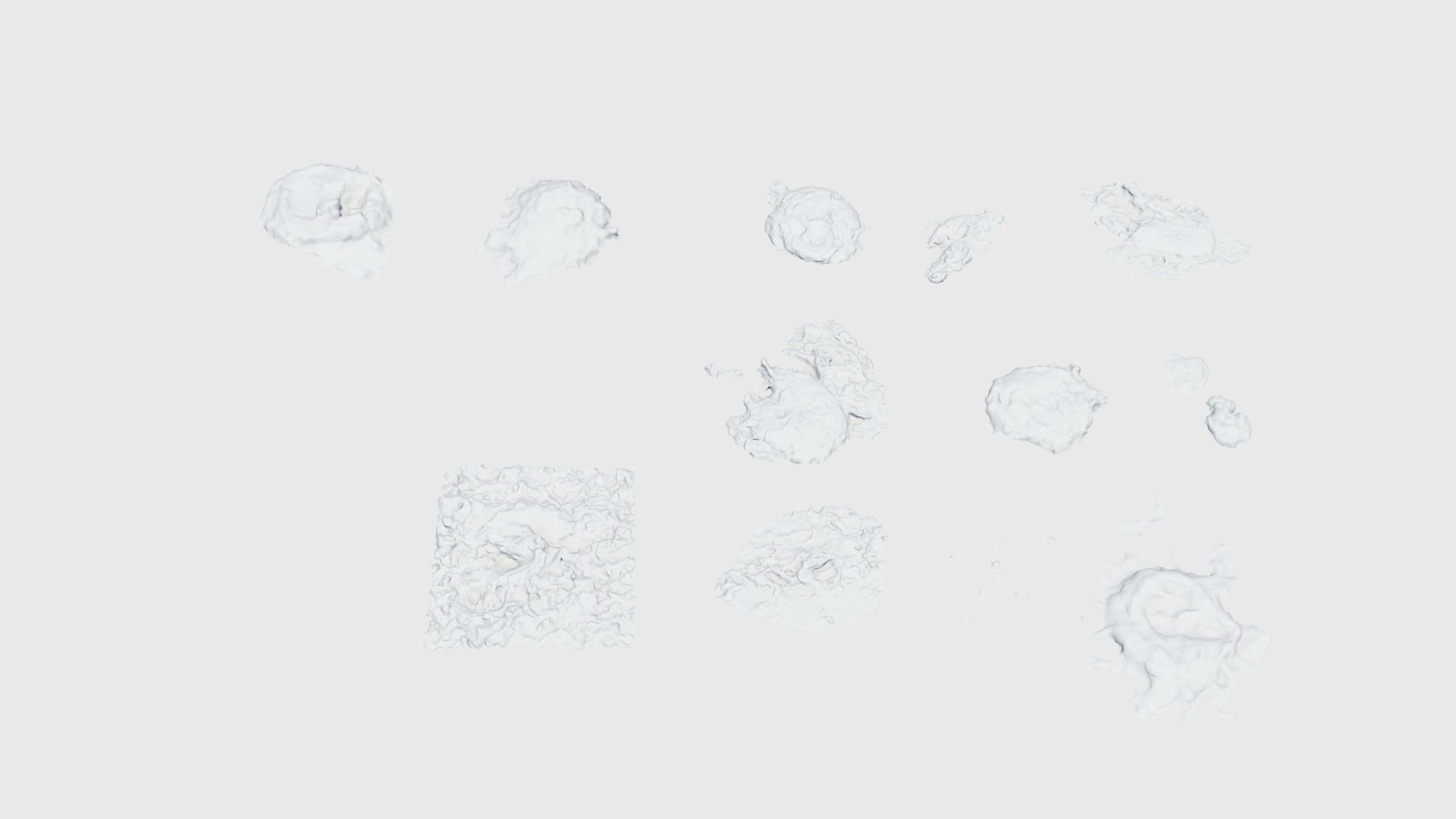 Cow manure set Low-poly 3D model_44