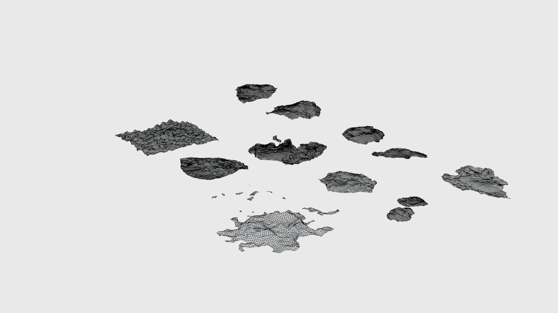 Cow manure set Low-poly 3D model_28