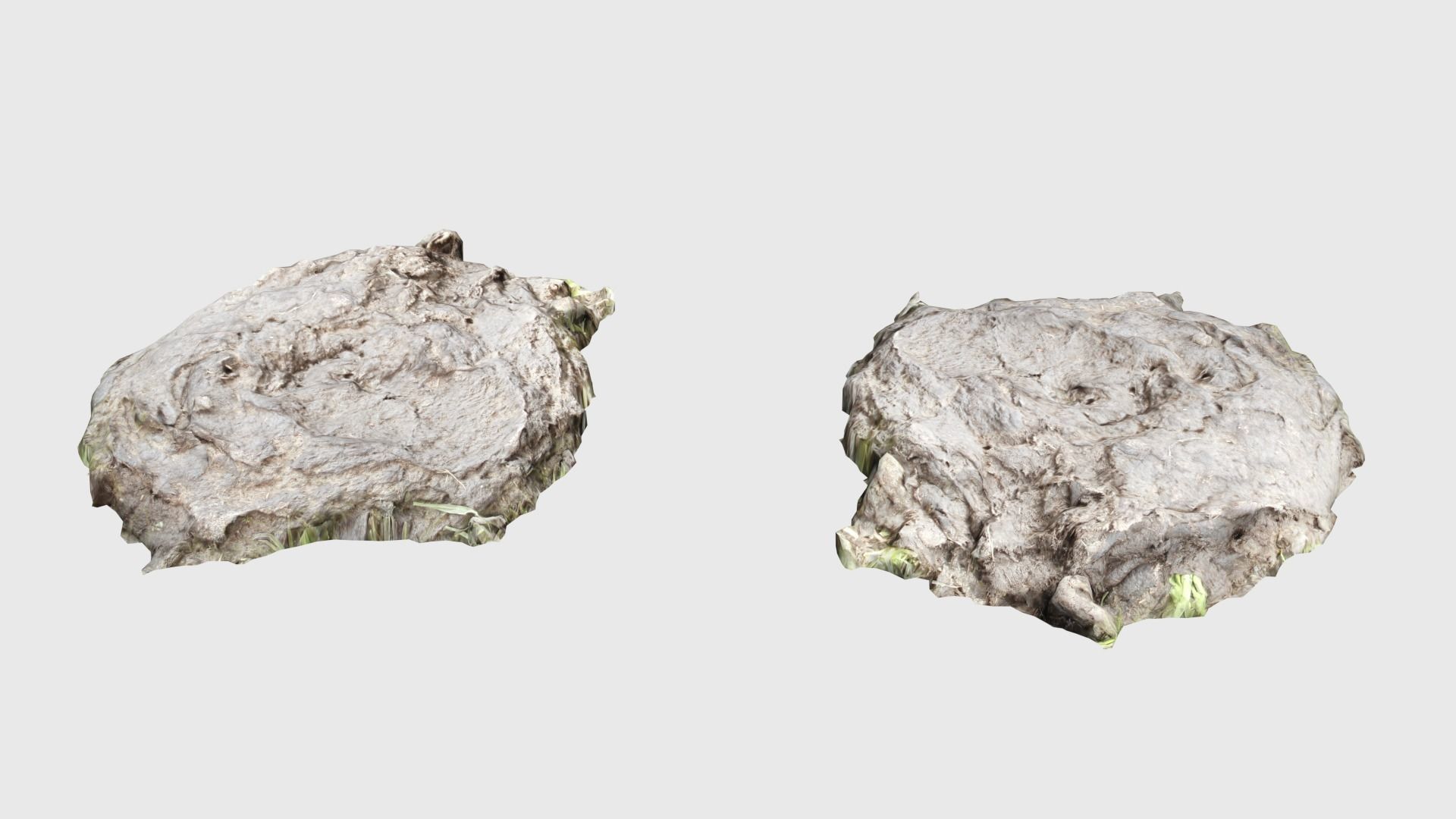 Cow manure set Low-poly 3D model_11