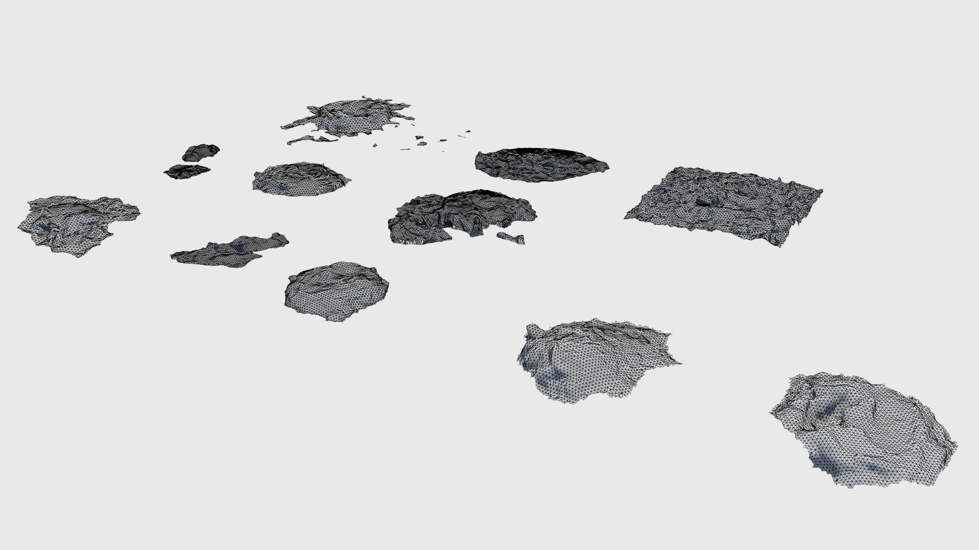 Cow manure set Low-poly 3D model_30