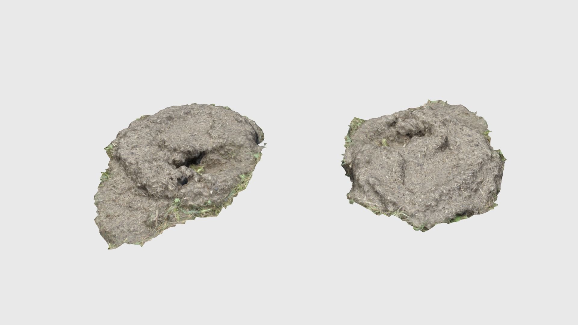 Cow manure set Low-poly 3D model_15