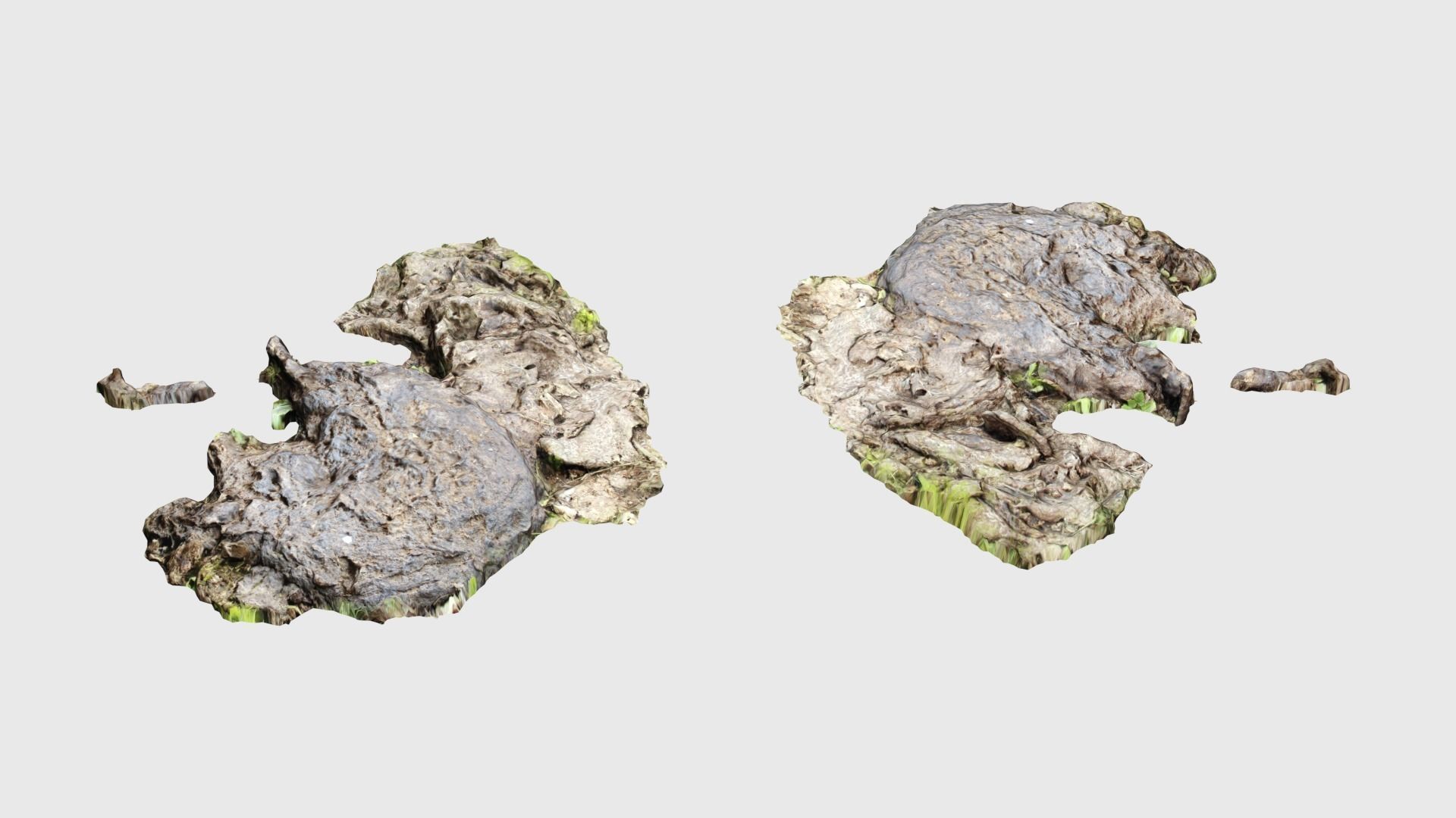 Cow manure set Low-poly 3D model_8