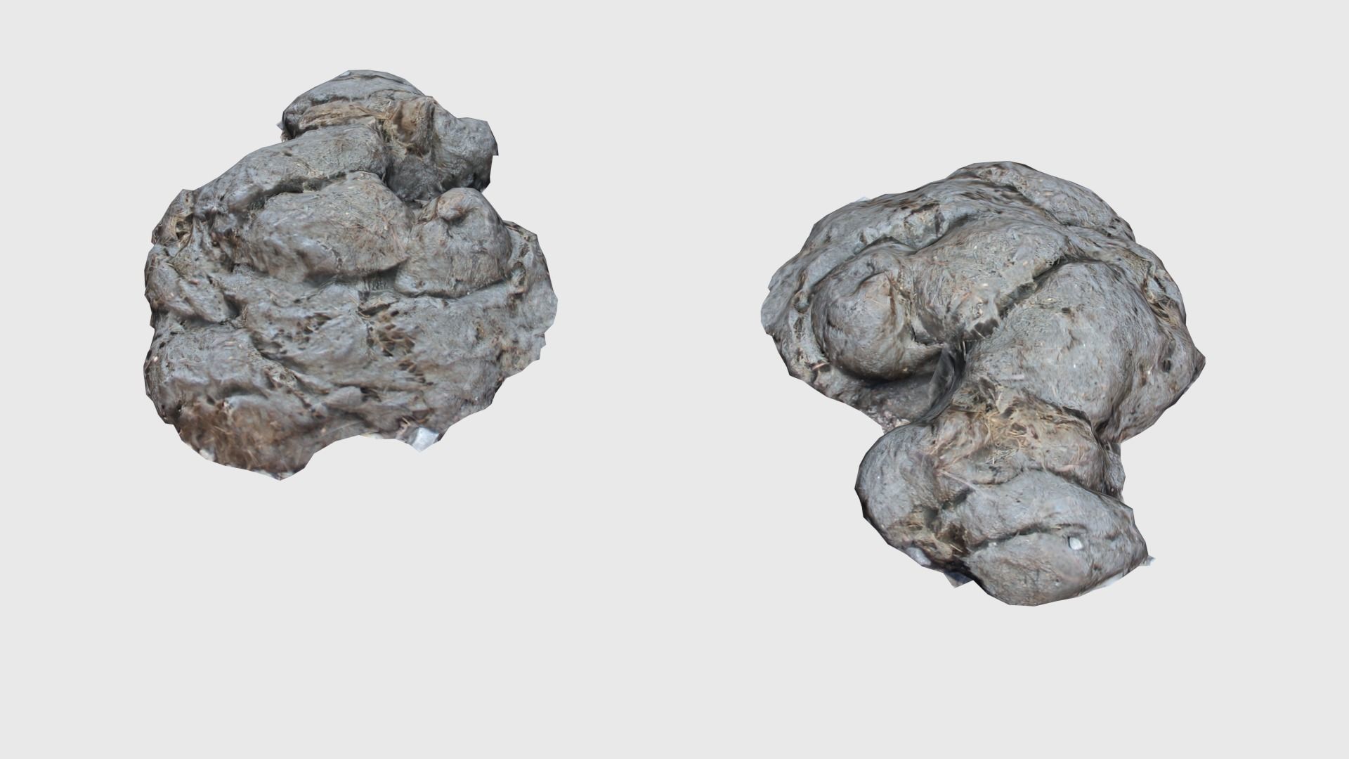 Cow manure set Low-poly 3D model_13