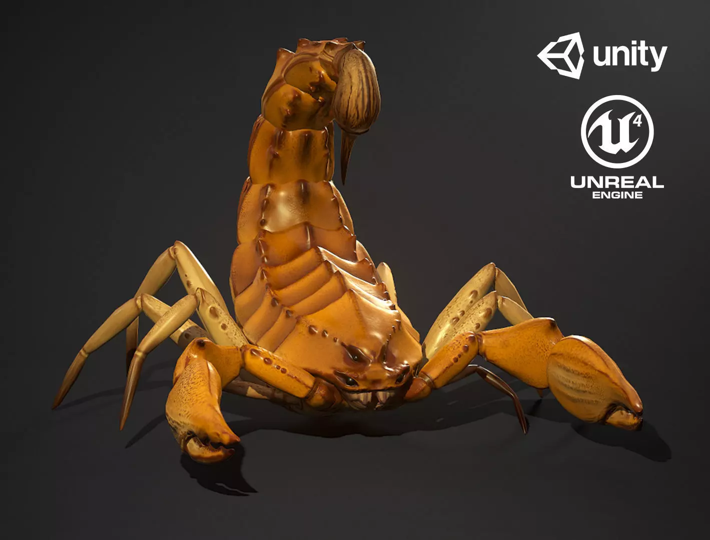 Fantasy scorpion - Game Ready Low-poly 3D model Low-poly 3D model_0
