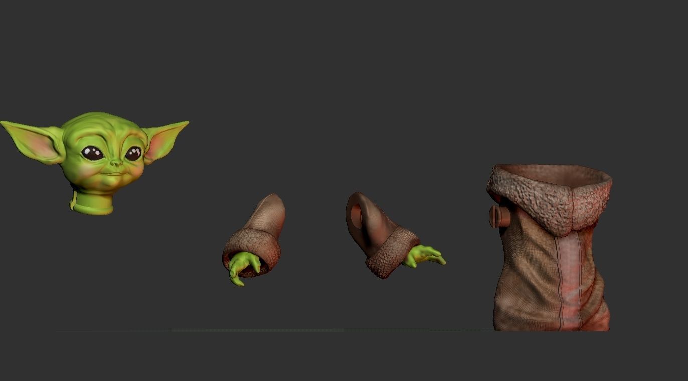 Grogu baby yoda 3D print model_2