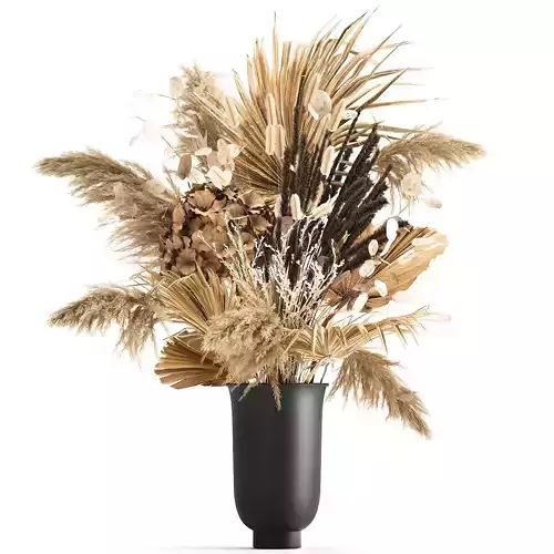 Bouquet of dried flowers in a vase 176