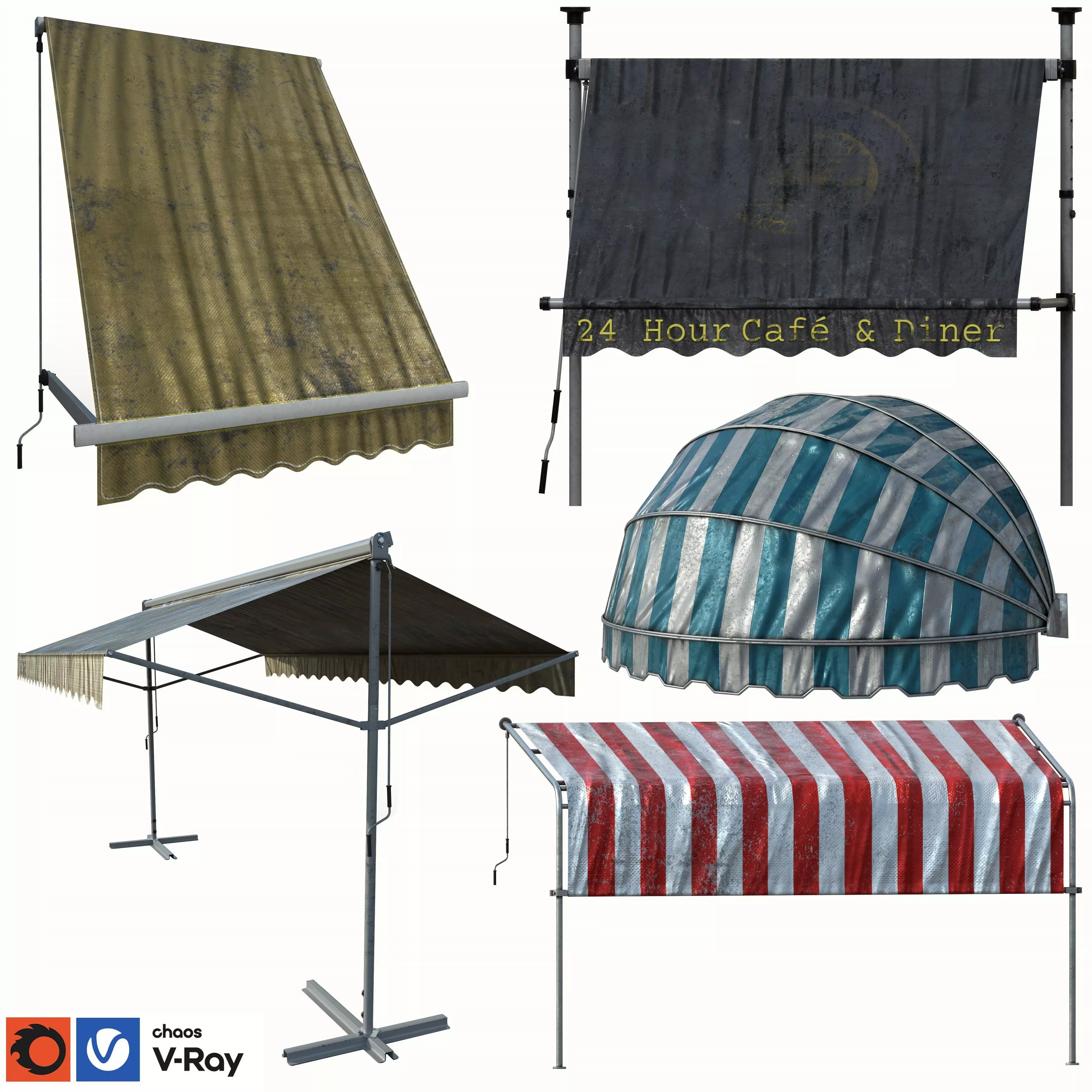 awning kitbash 3D model