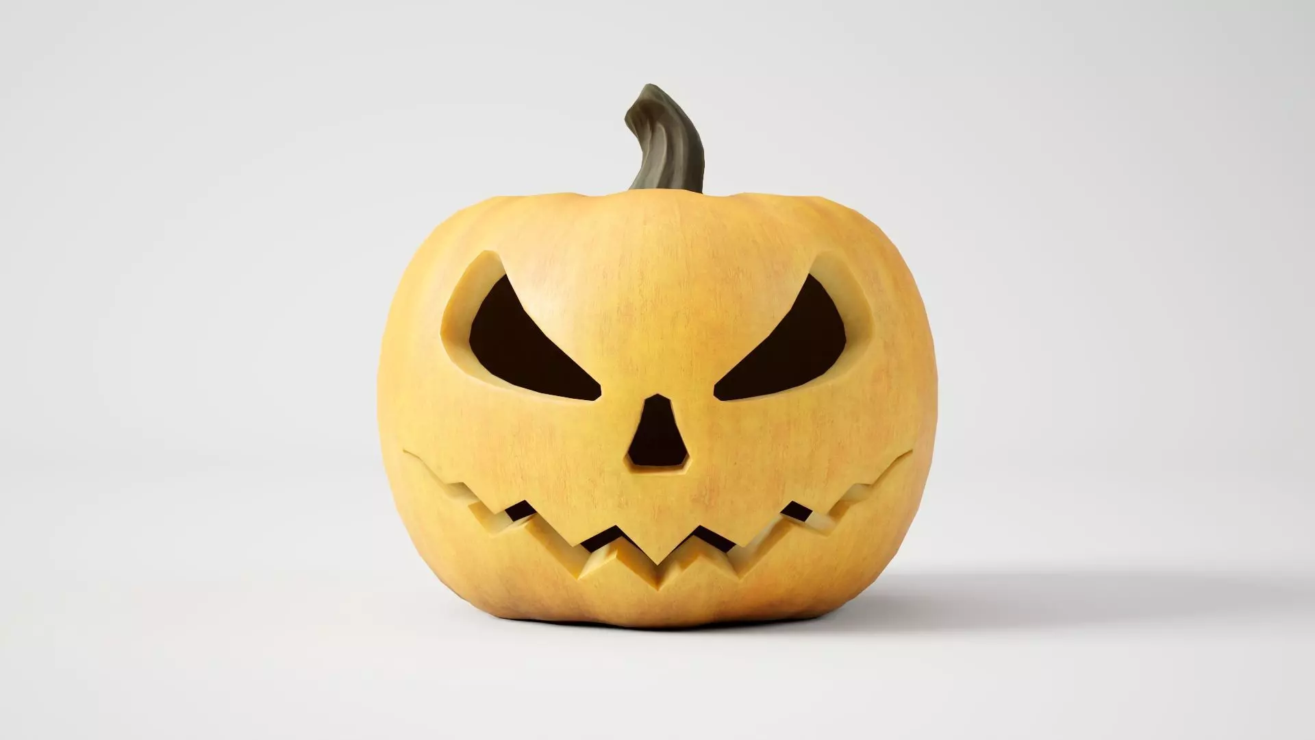 Rigged and animated halloween pumpkin with 4K PBR Low-poly 3D model_0