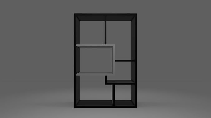 shelf shelve  Low-poly 3D model Low-poly 3D model