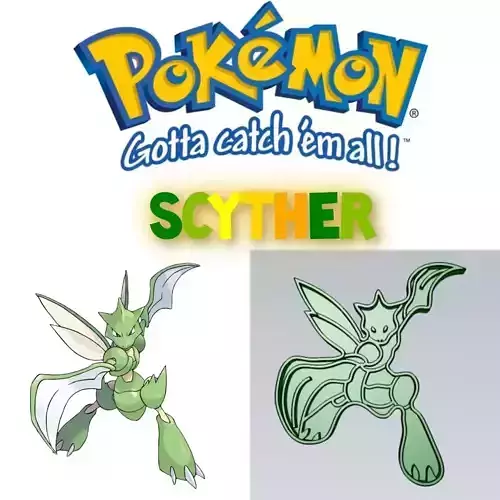 Amazing Pokemon Scyther Cookie Cutter Stamp Cake Decorating 