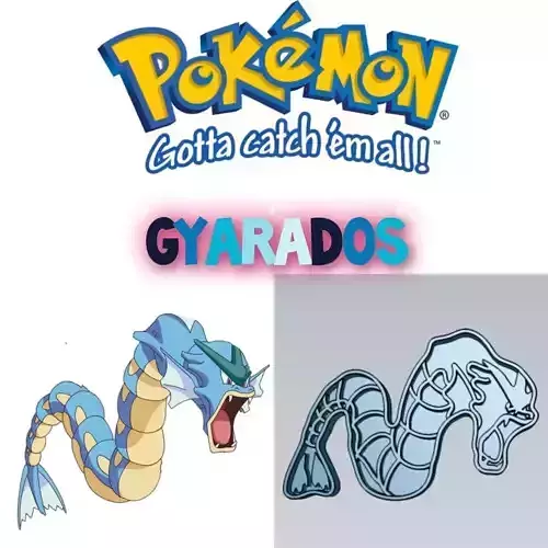 Amazing Pokemon Gyarados Cookie Cutter Stamp Cake Decorating 