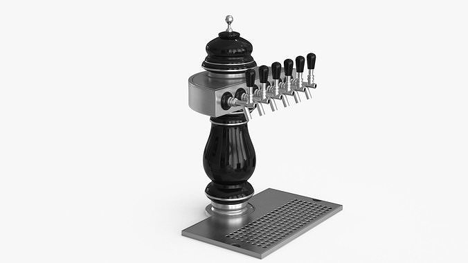 Beer Dispenser Tower Low-poly 3D model 4