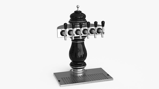 Beer Dispenser Tower Low-poly 3D model 3