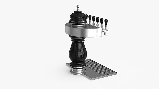 Beer Dispenser Tower Low-poly 3D model 6