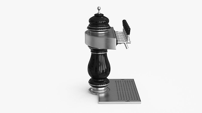 Beer Dispenser Tower Low-poly 3D model 5