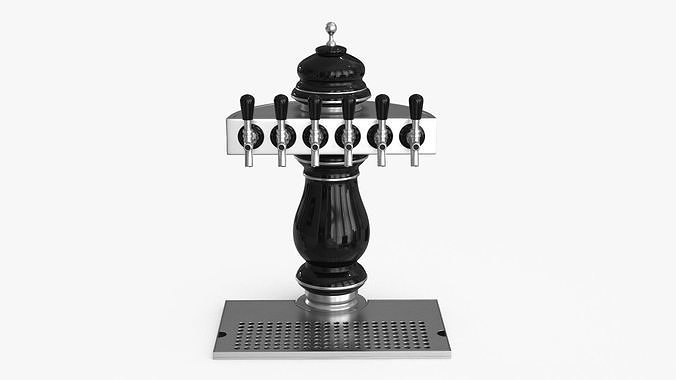 Beer Dispenser Tower Low-poly 3D model 2