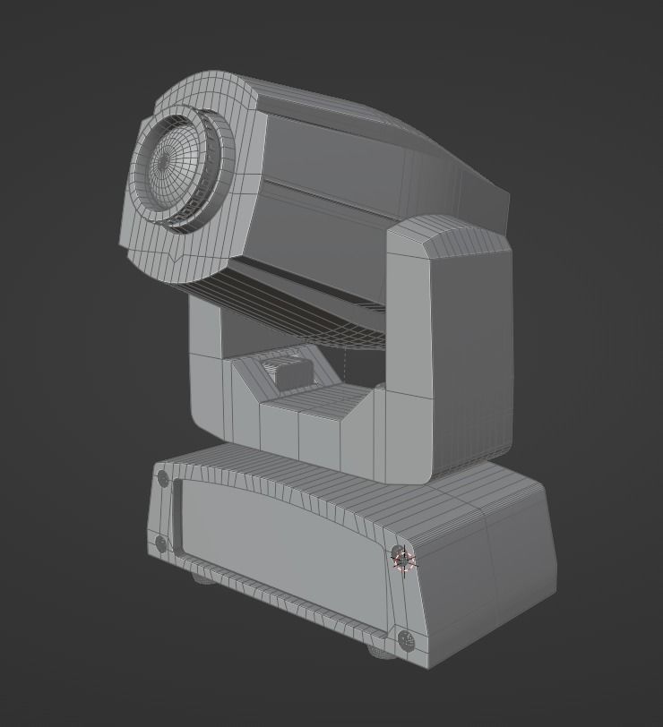 Moving Head Light Stage Low-poly 3D model_4