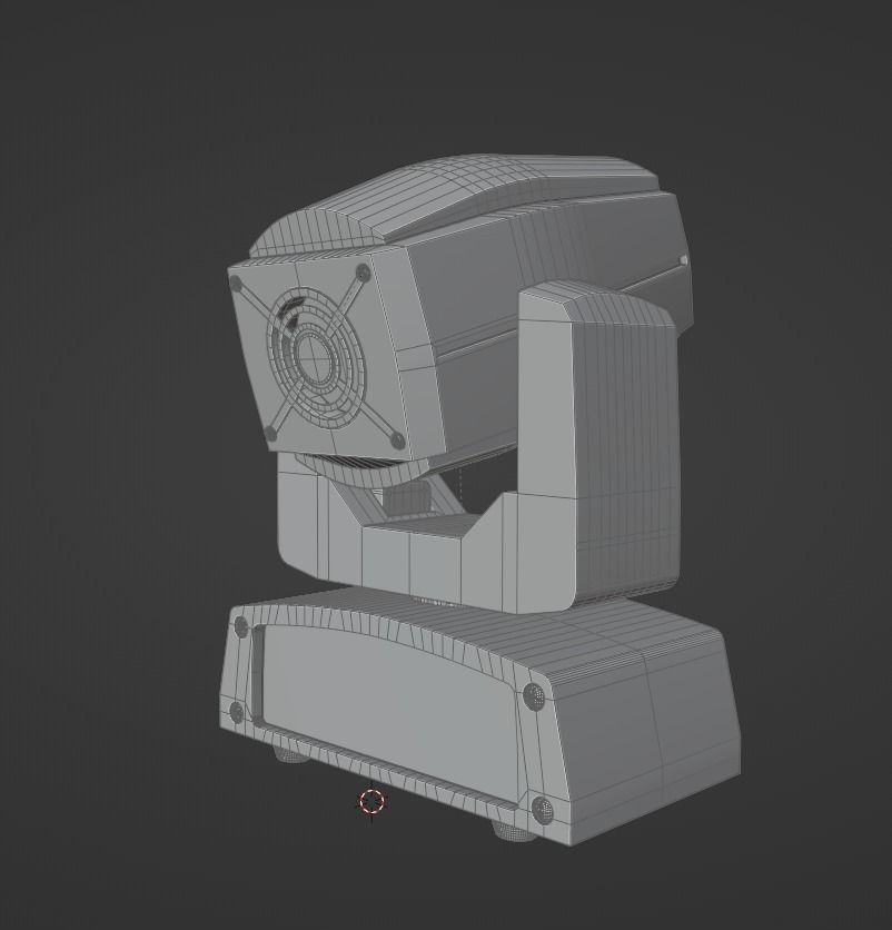 Moving Head Light Stage Low-poly 3D model_5