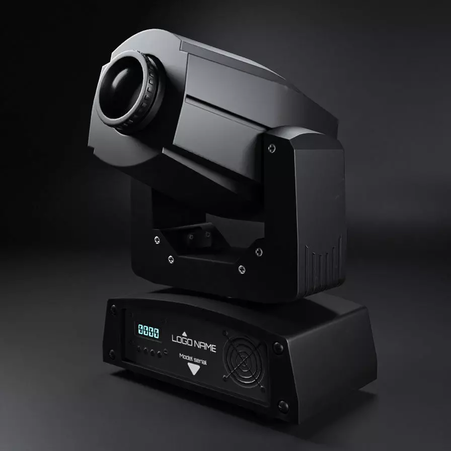 Moving Head Light Stage Low-poly 3D model_0