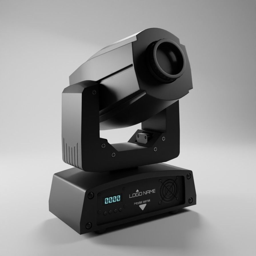 Moving Head Light Stage Low-poly 3D model_1