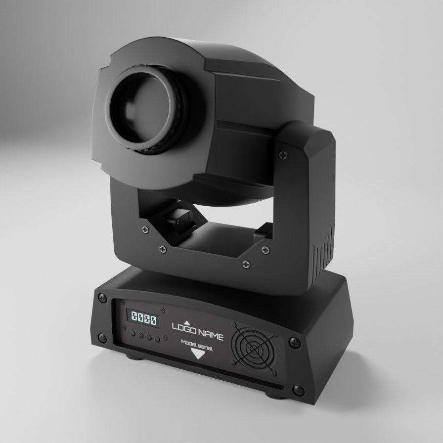 Moving Head Light Stage Low-poly 3D model_2