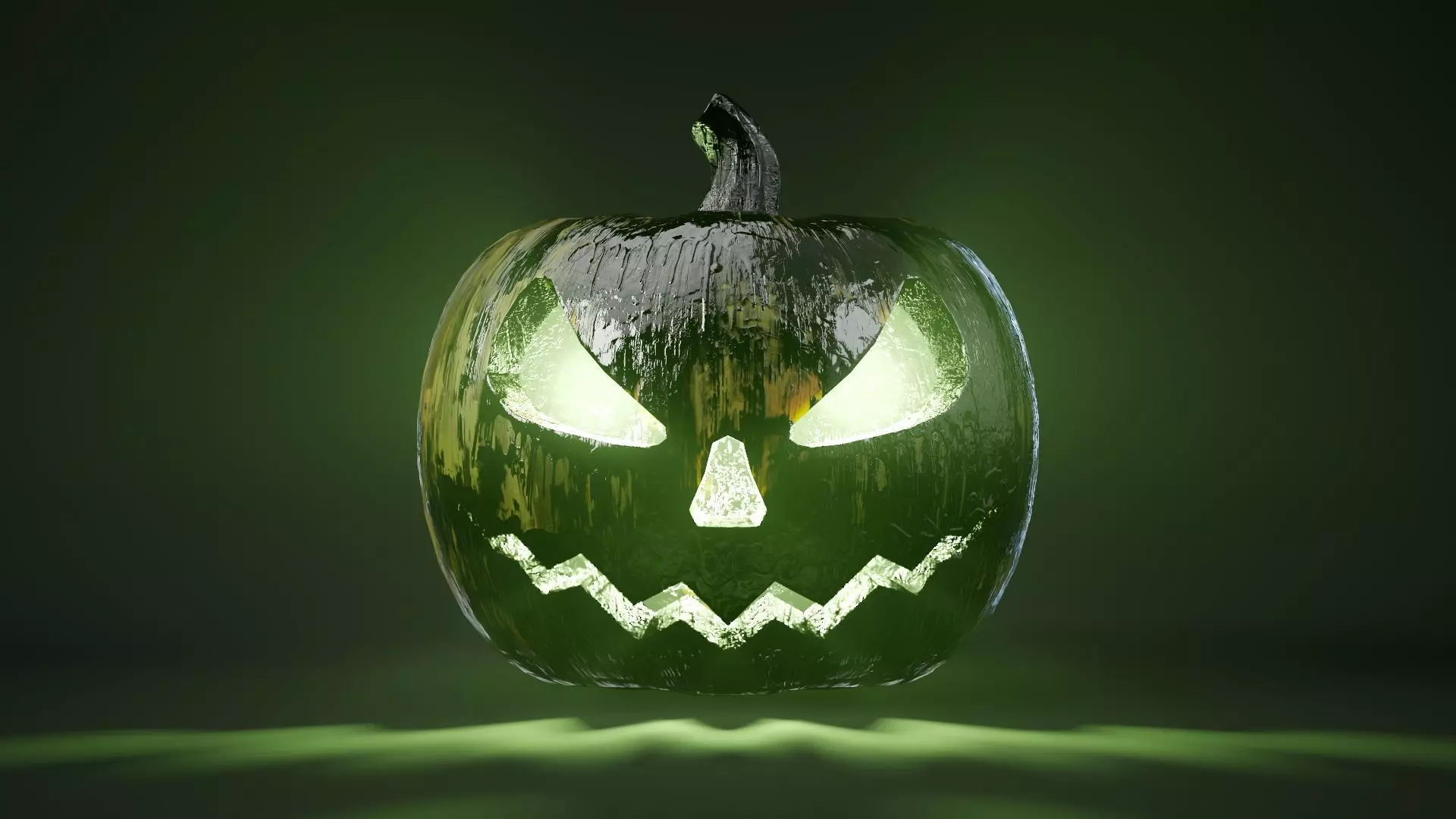 Rigged and animated venomous halloween pumpkin  with 4K PBR Low-poly 3D model_0