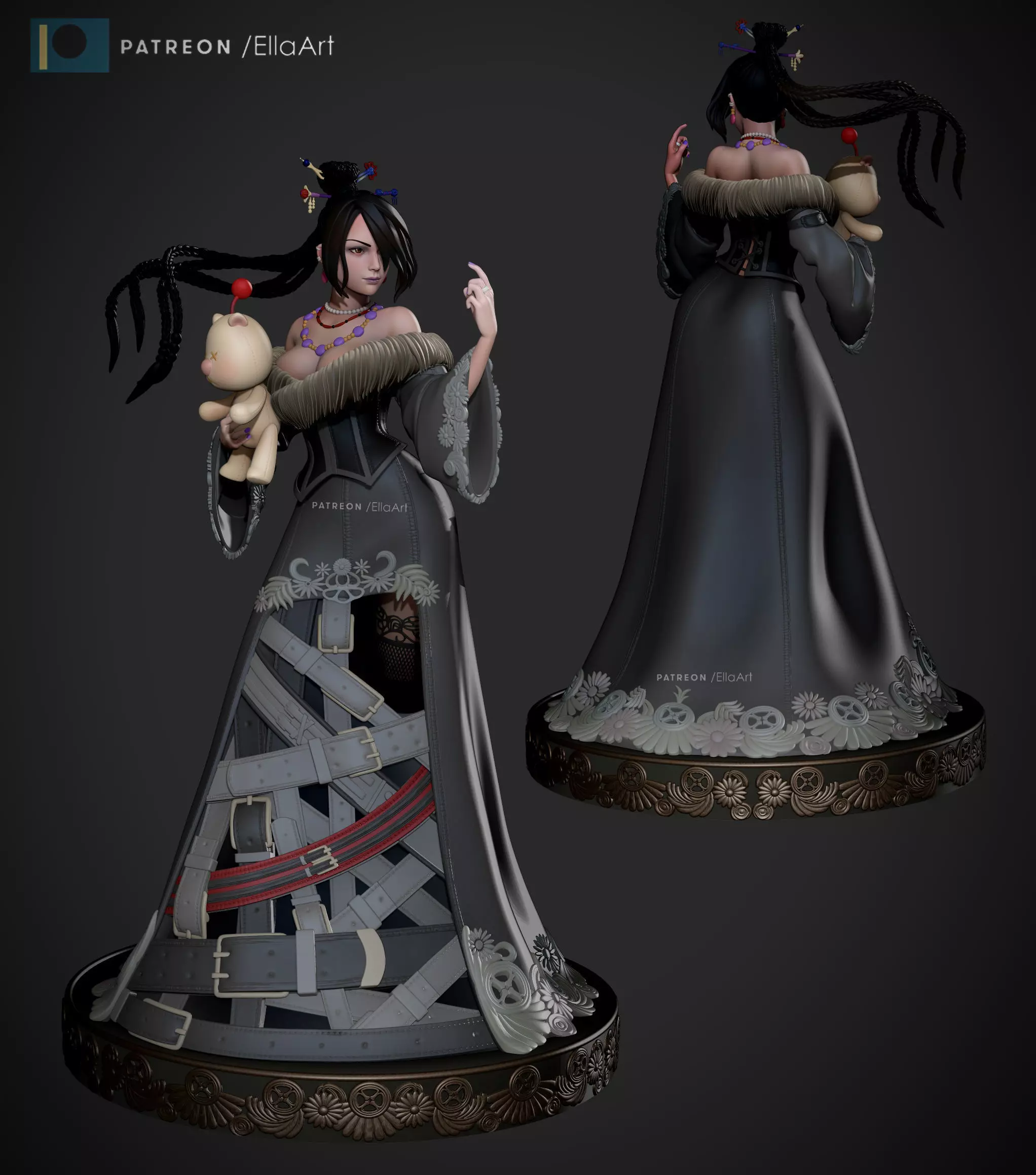 Lulu from FFX version 1 3D print model_0