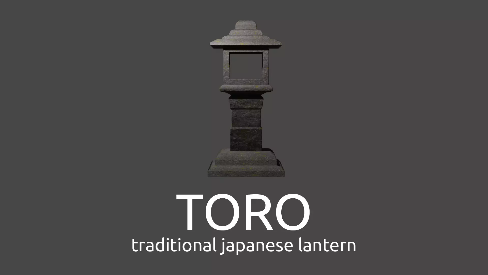 TORO - traditional japanese lantern Free low-poly 3D model