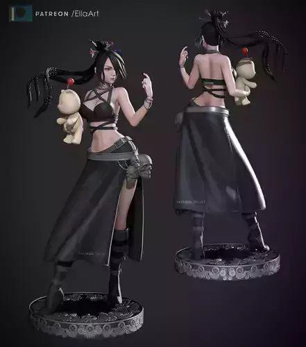 Lulu from FFX version 1 and 2