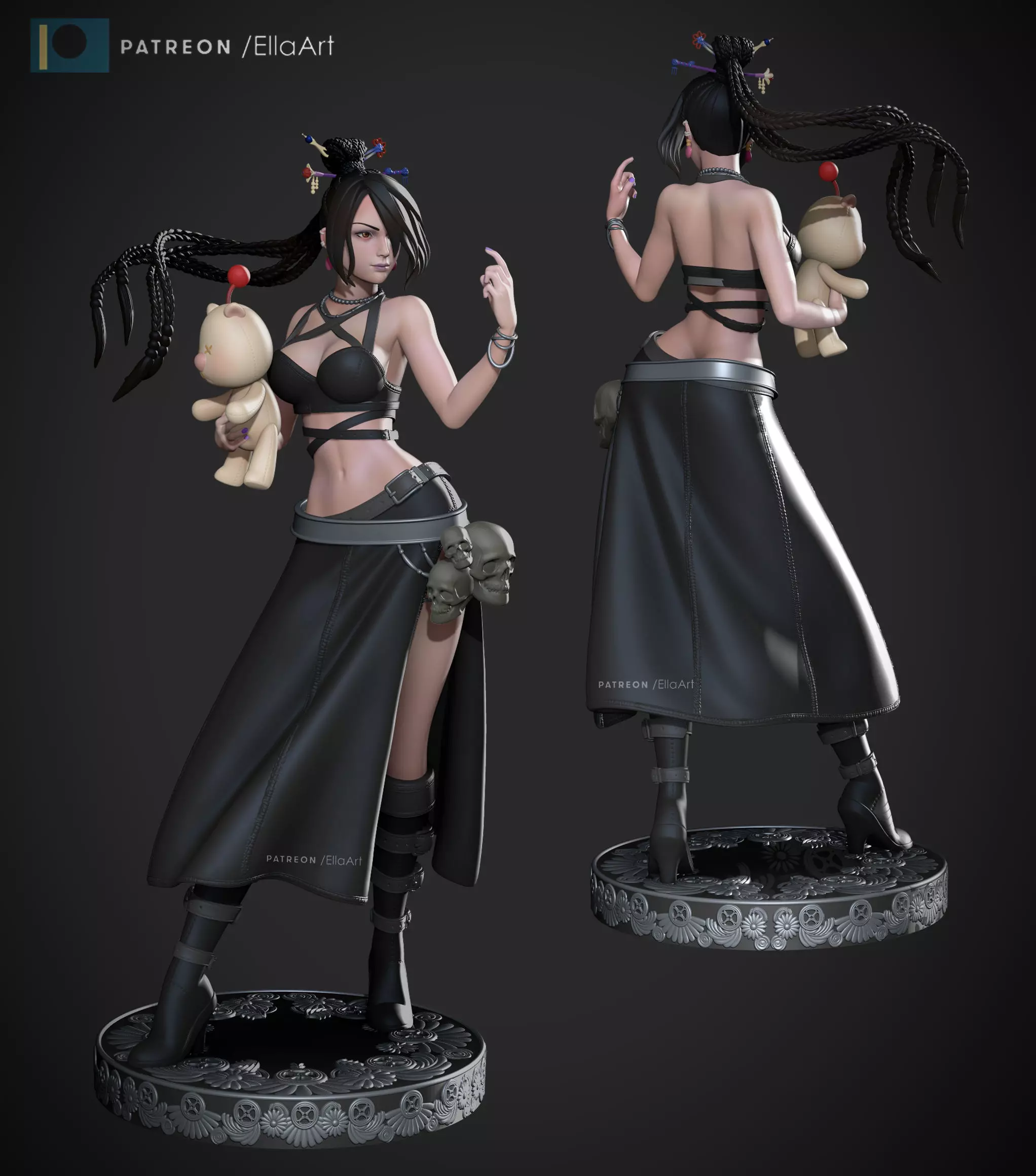 Lulu from FFX version 1 and 2 3D print model_0