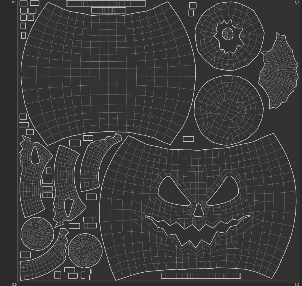 Rigged and animated conjure themed halloween pumpkin Low-poly 3D model_6