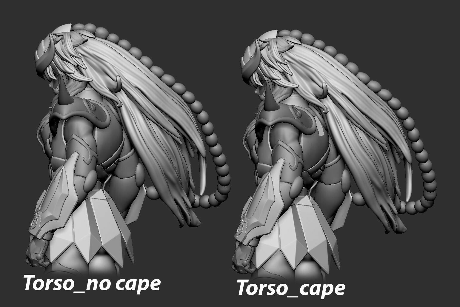 Saint Seiya scorpio male and female fanart 3D print model_10