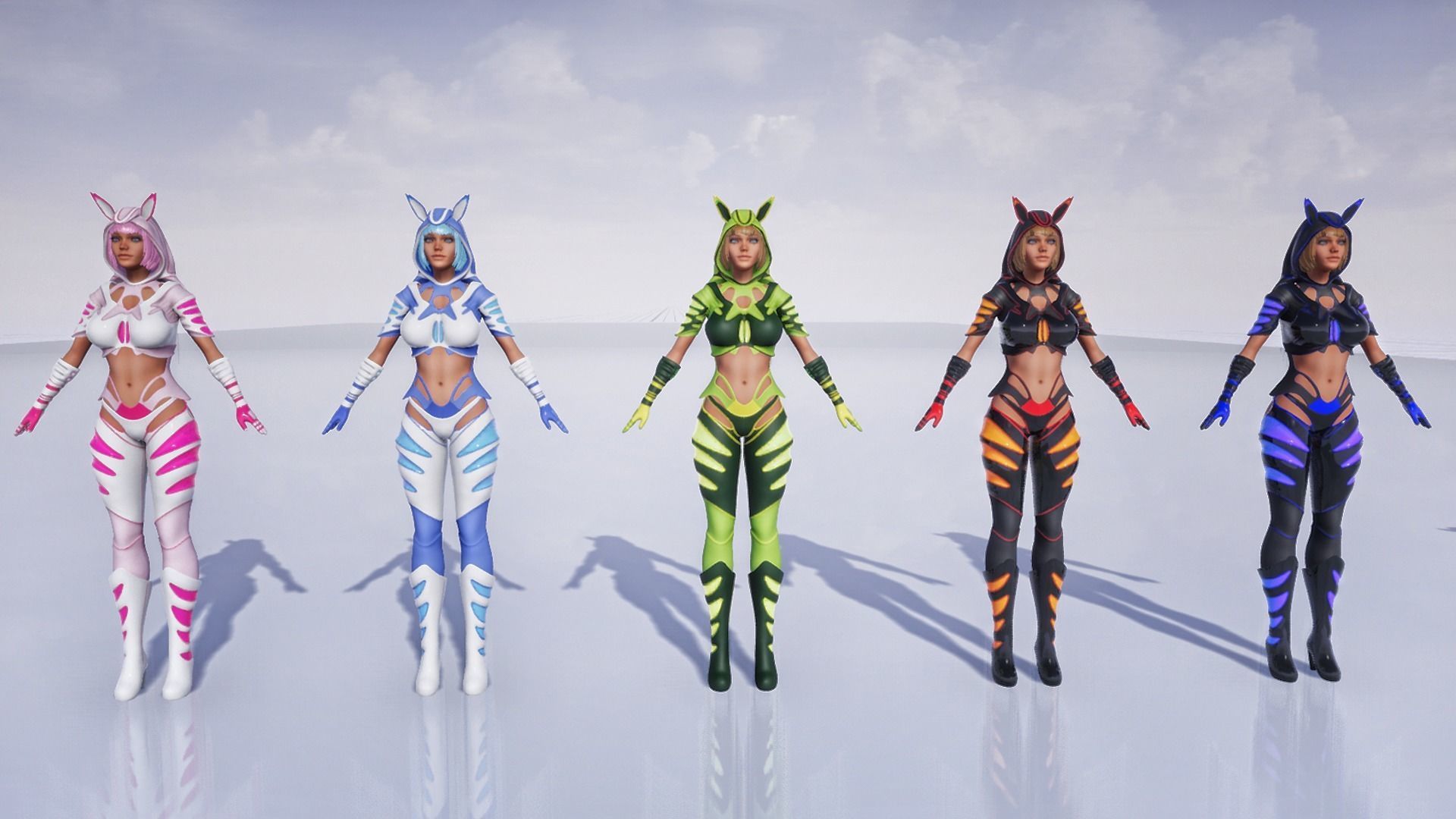 Galactic Fox Low-poly 3D model_8