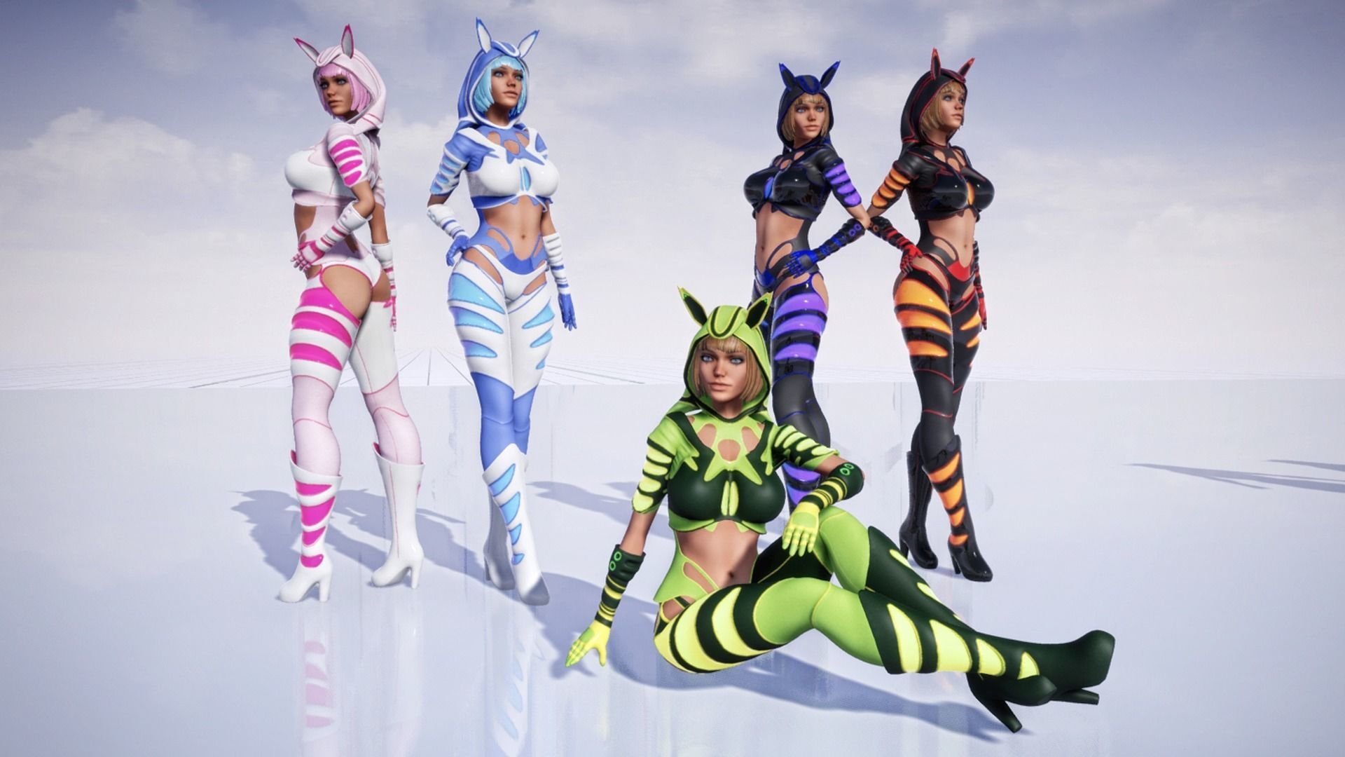 Galactic Fox Low-poly 3D model_10