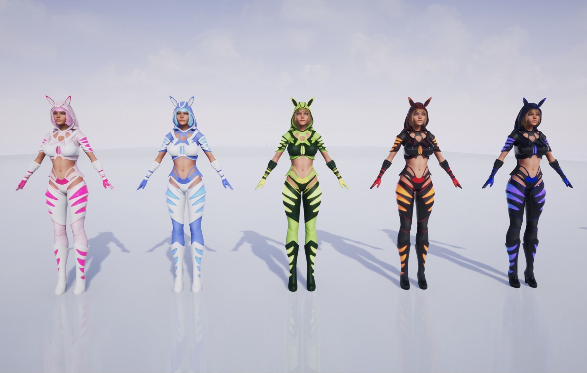 Galactic Fox Low-poly 3D model_6