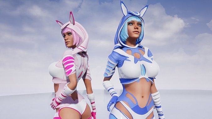 Galactic Fox Low-poly 3D model