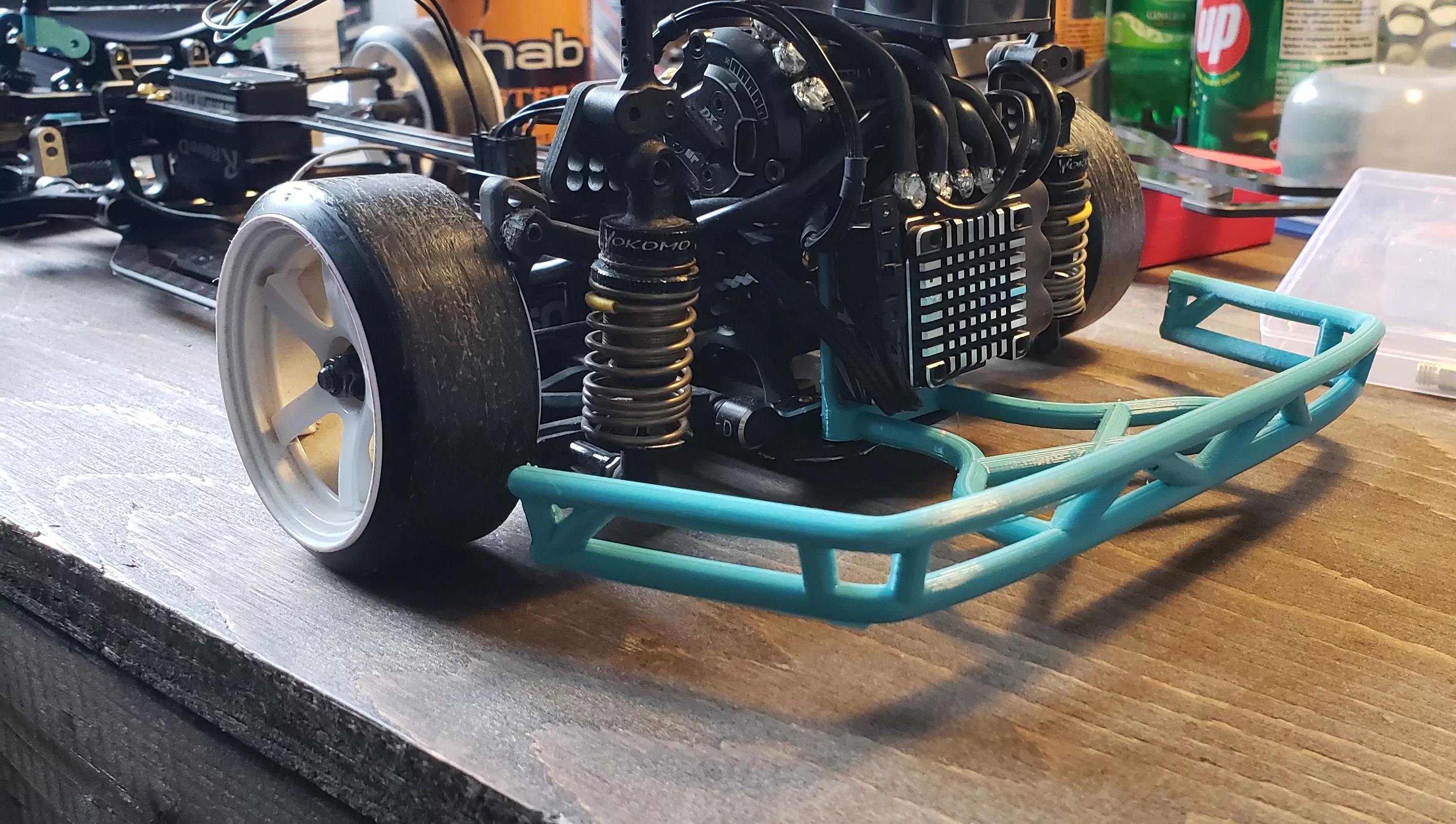 Yokomo Yd2 rear stealth esc mount and bumper Free 3D print model_0